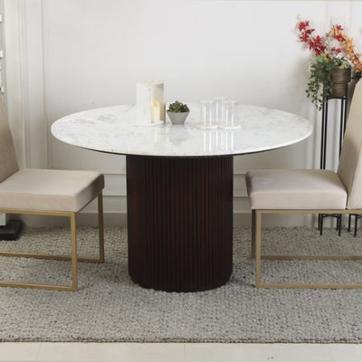 Dining table, Composite marble, Artificial Marble, Engineered Wood, Wood dining, 4 Seater dining