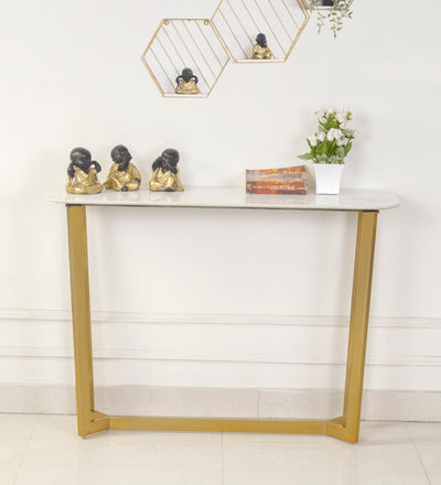 Console table, Composite marble, Stainless steel, Artificial marble